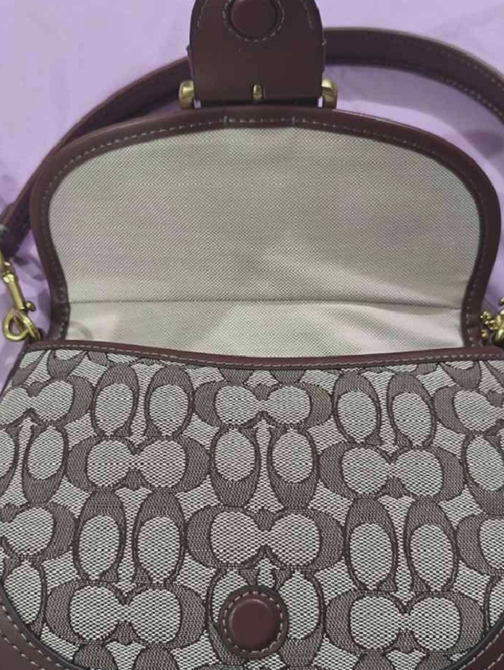Coach Jacquard Vintage Underarm Bag - Picture 7 of 8